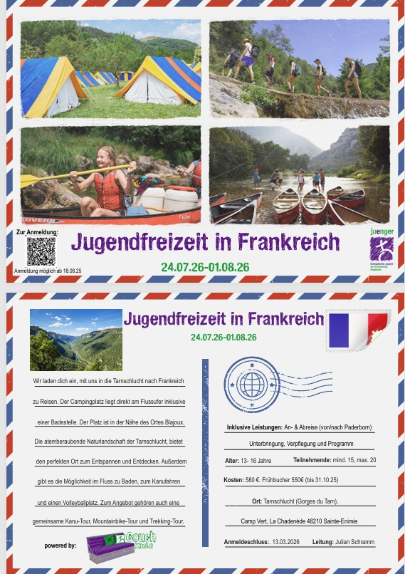 Jugendfreizeit in Frankreich